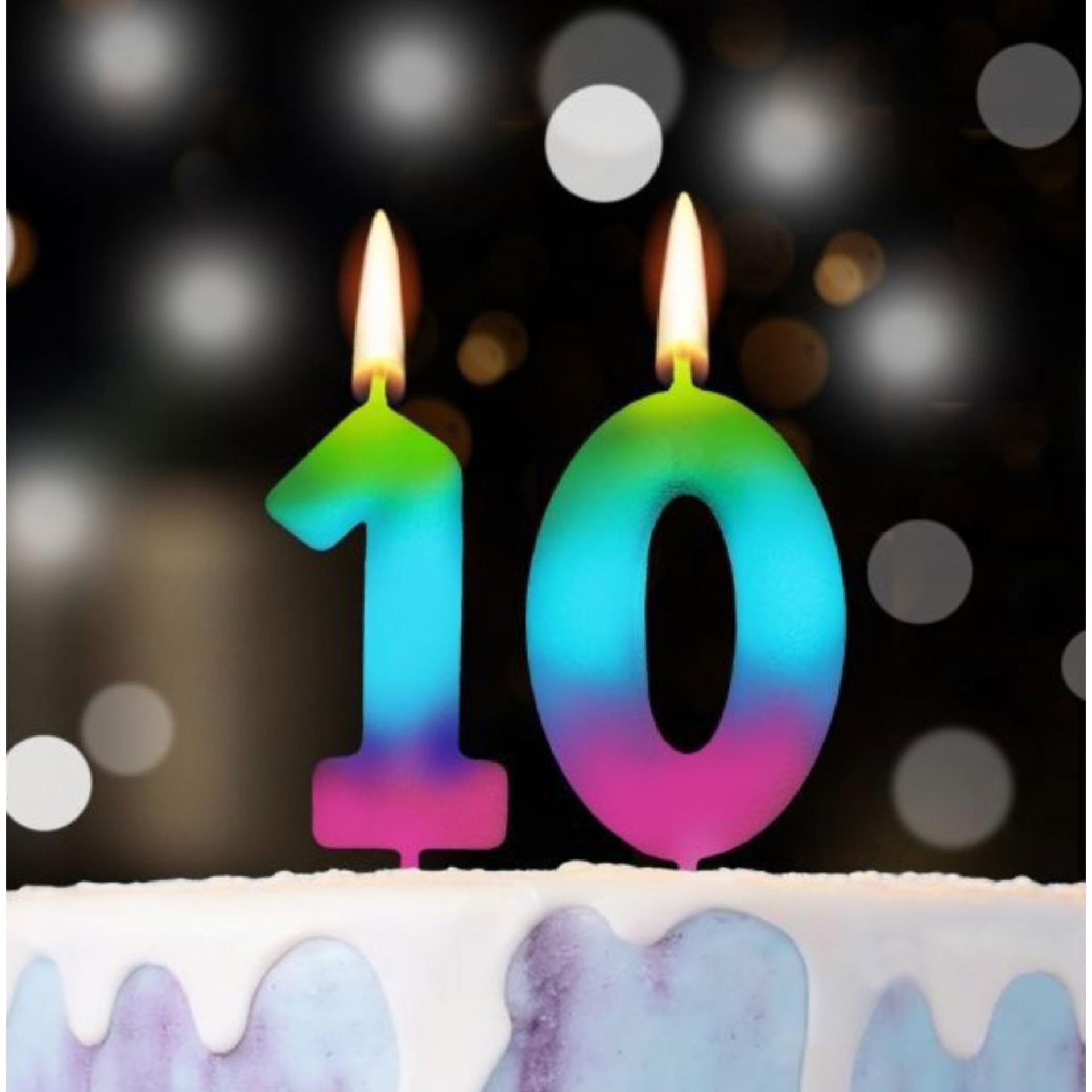 Velas Numeros Rainbow Gummy