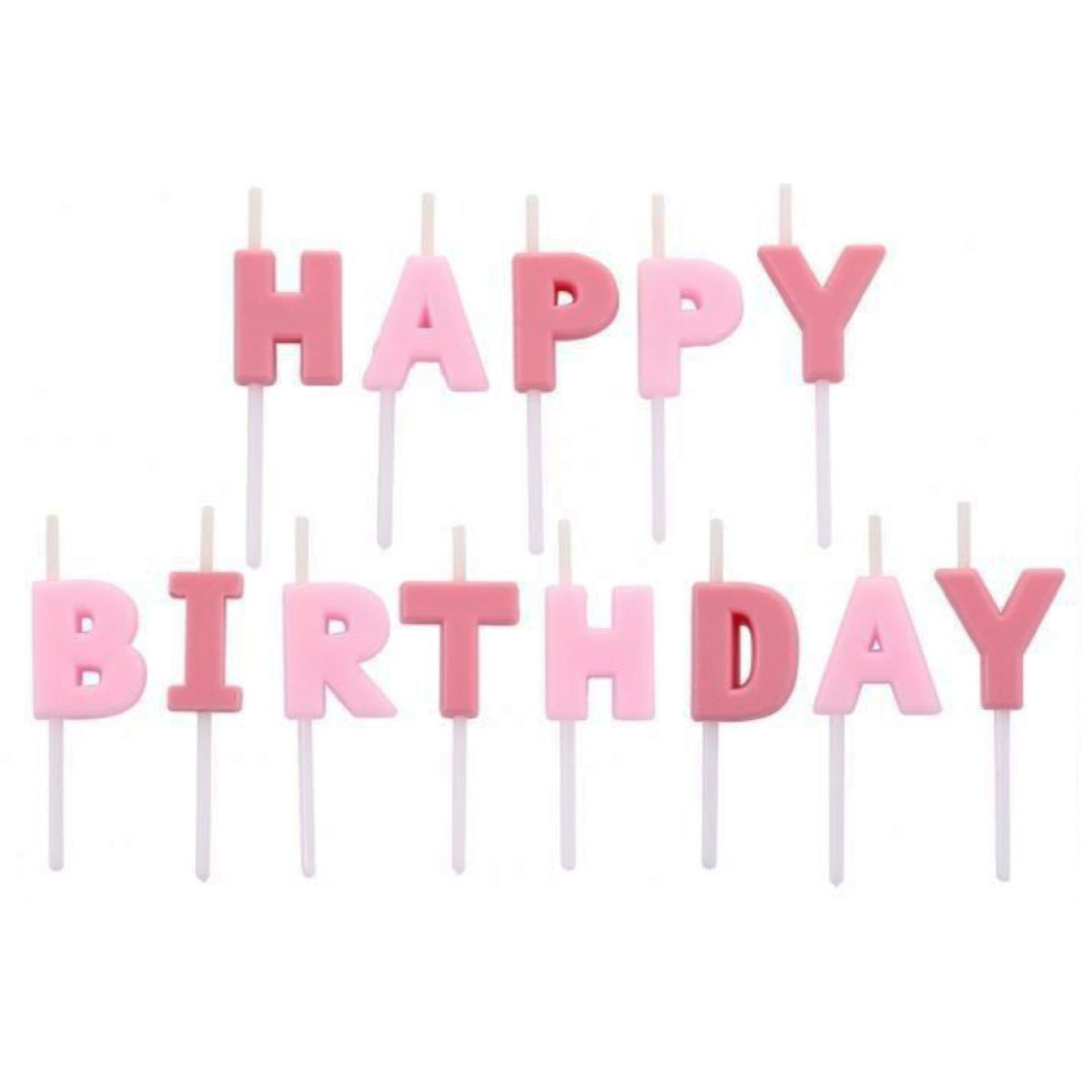 Velas Happy Birthday Pink