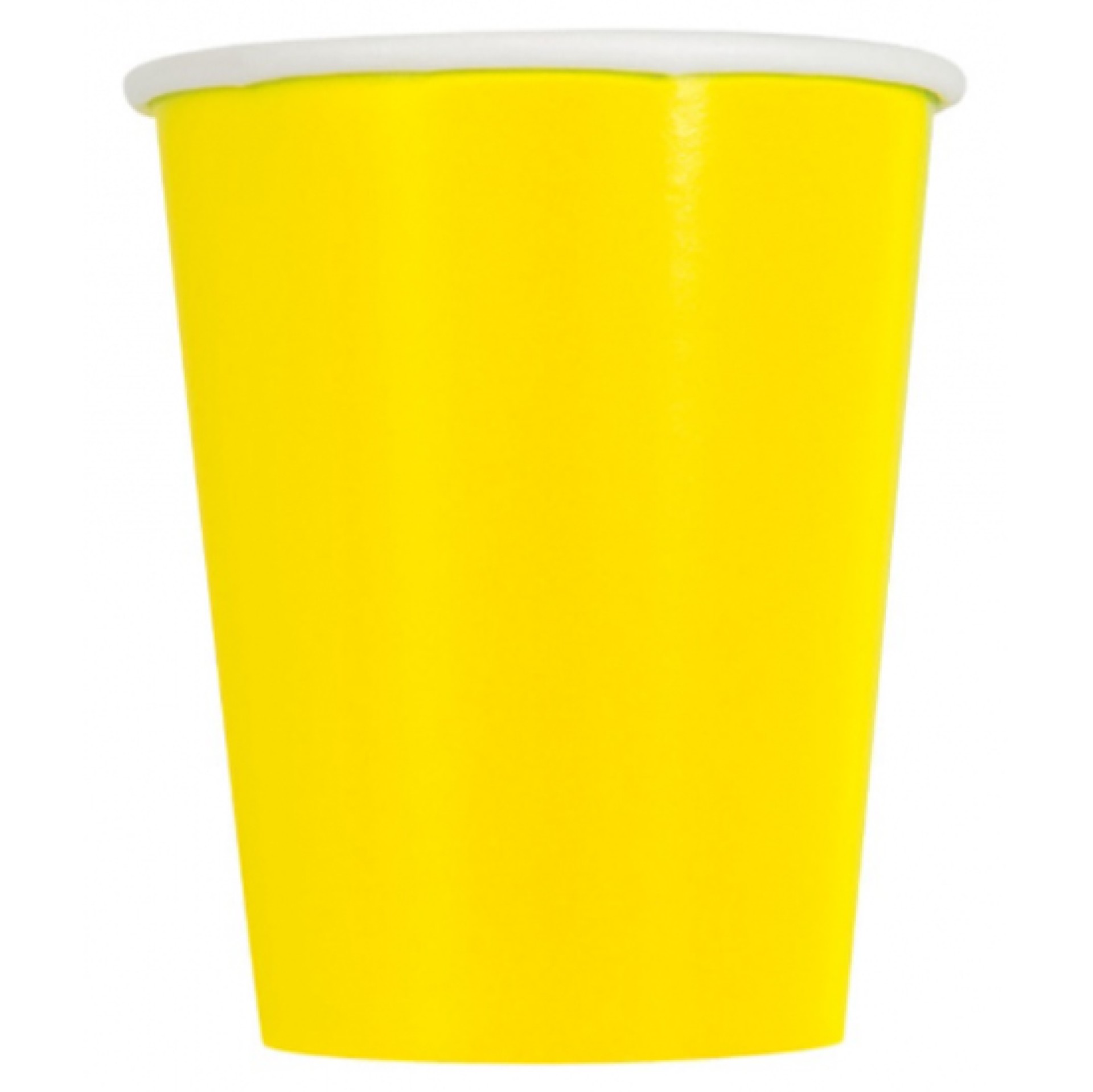 Copos Amarelos Neon 8 Unid