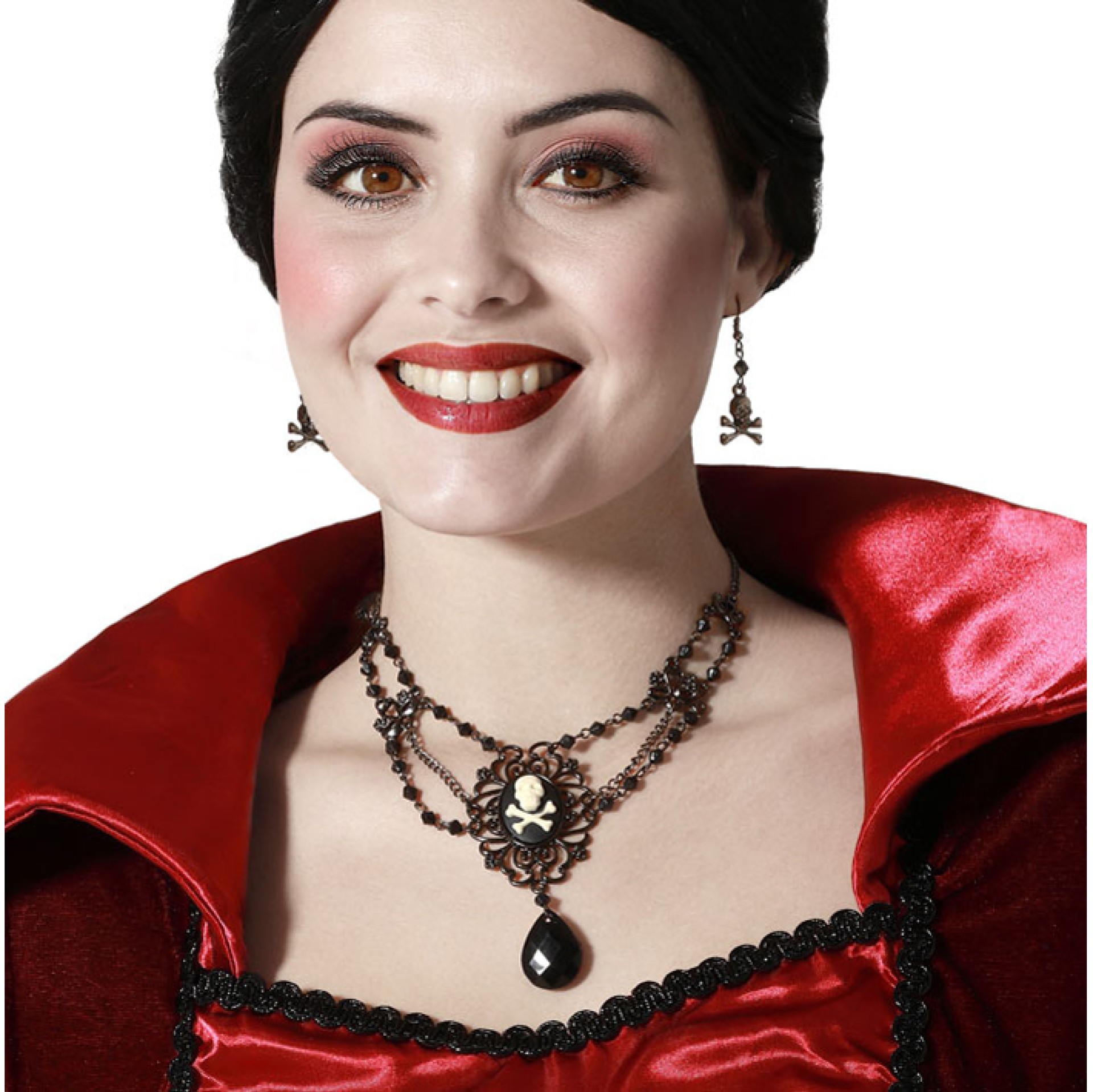 Kit Colar e Brincos Caveira