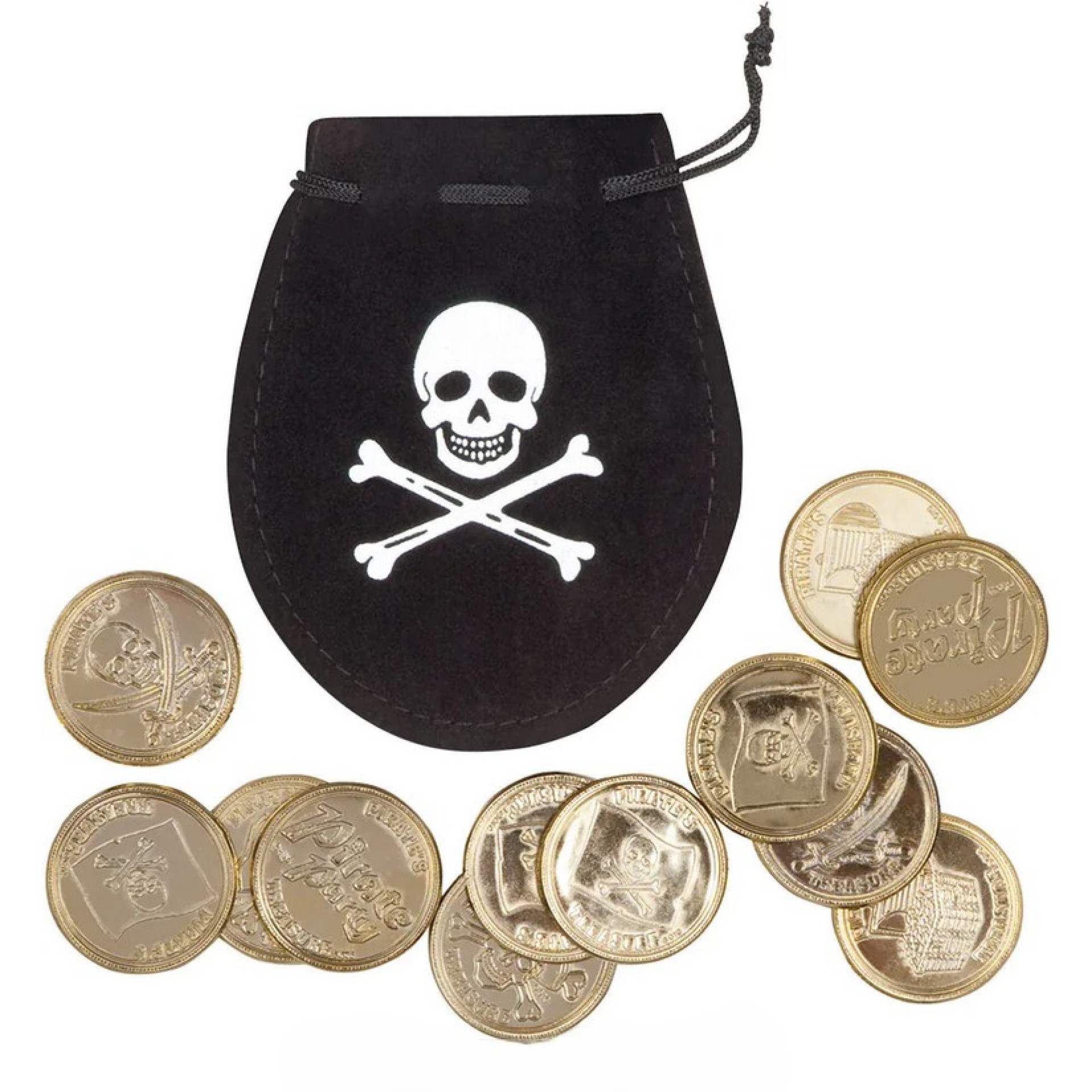 Moedas e Bolsa de Pirata
