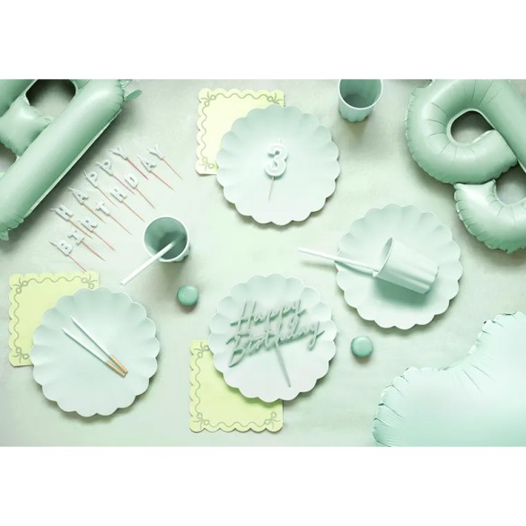 Set 12 Velas Verde e Dourado