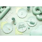 Set 12 Velas Verde e Dourado