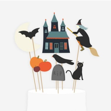 Topos Bolo Halloween 8 Unids