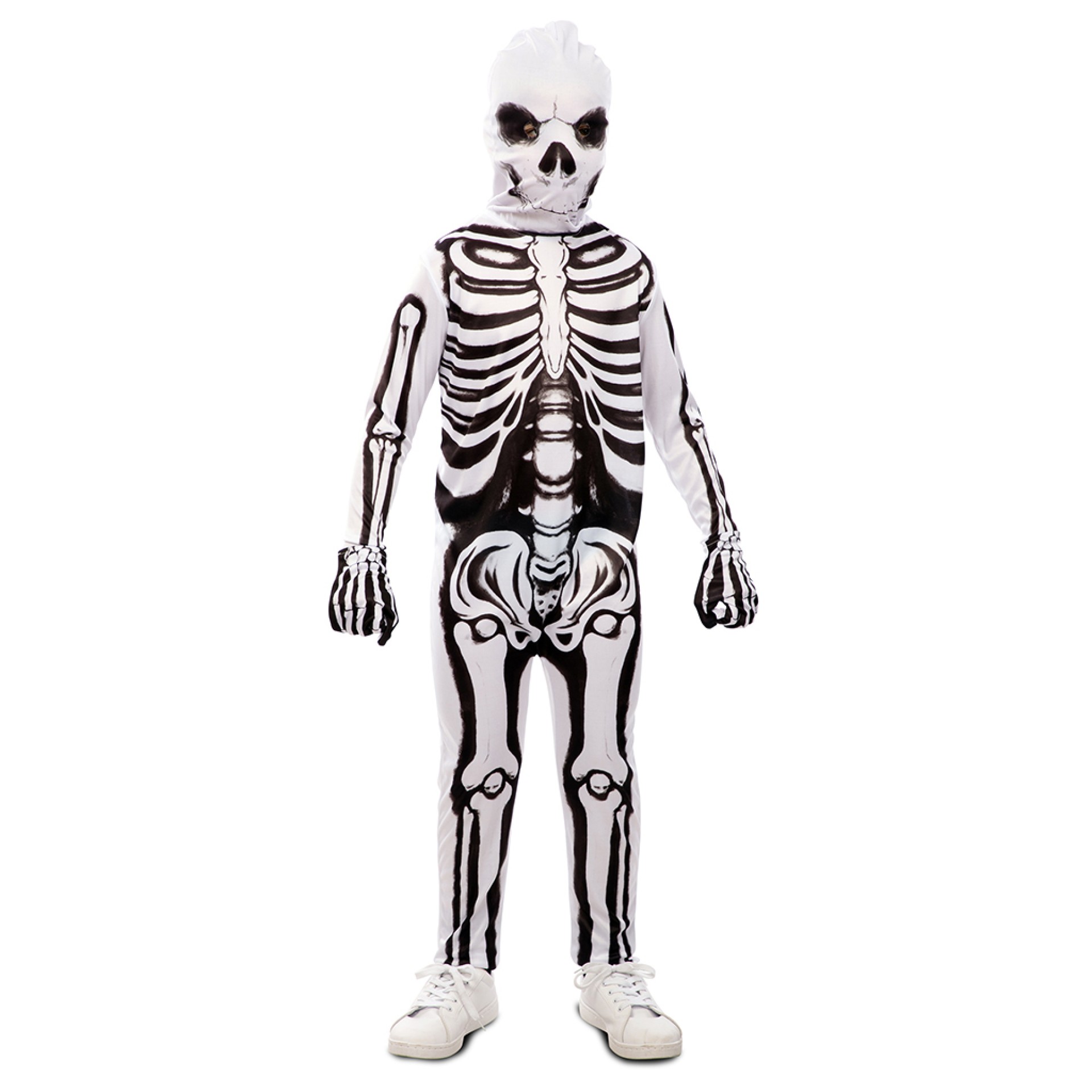 Fato Esqueleto Branco Menino