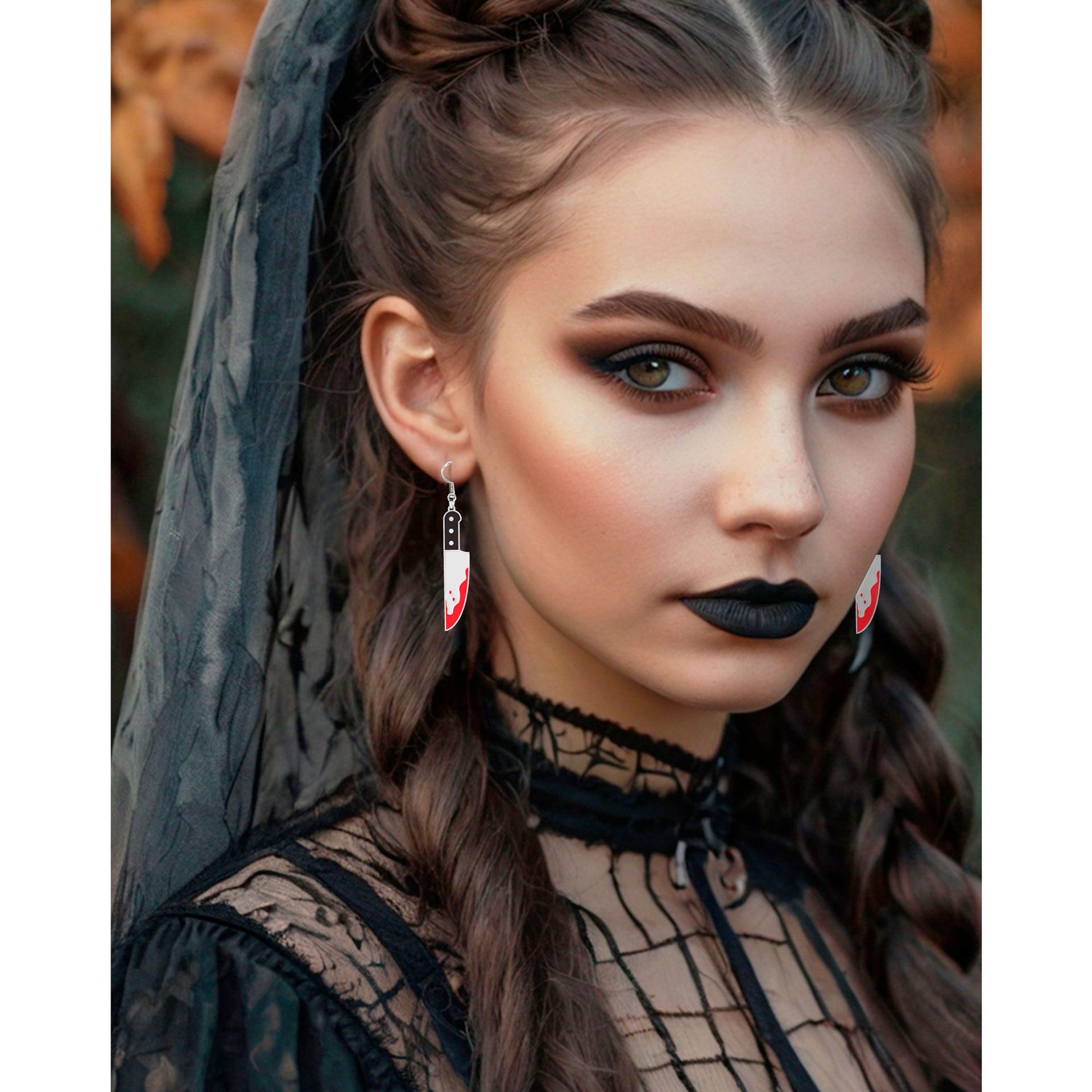 Brincos Bloody Knife