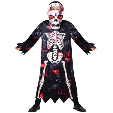 Fato Spooky Skeleton boy Fato Spooky Skeleton boy