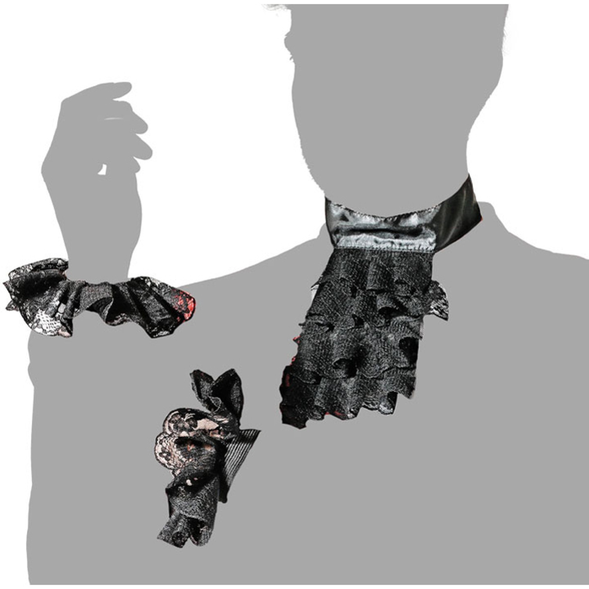 Kit Gola e Punhos rendados