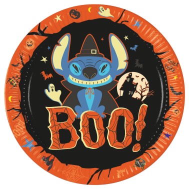 Pratos Stitch Halloween 8 Unid