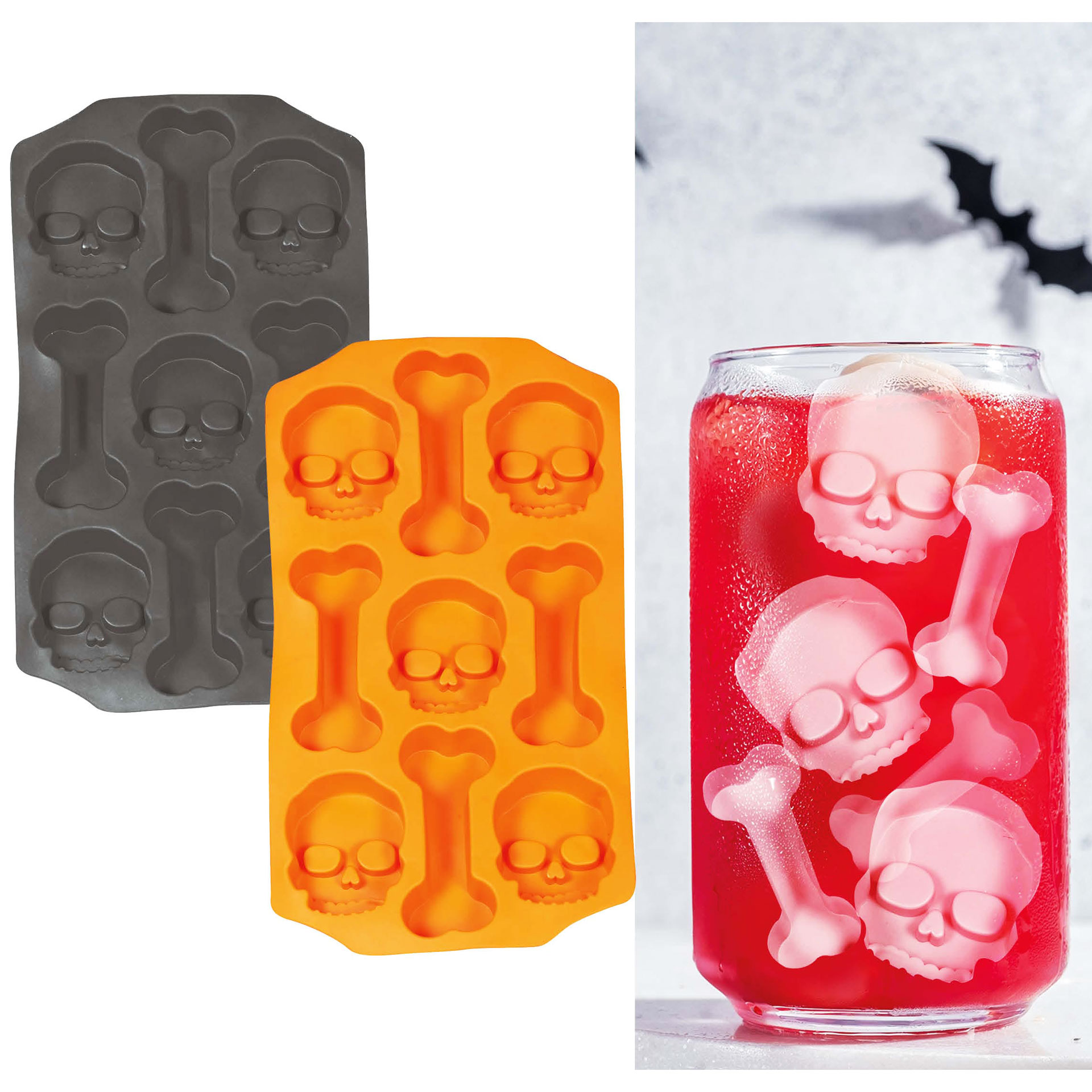 Cubos Gelo Ossos e Caveiras