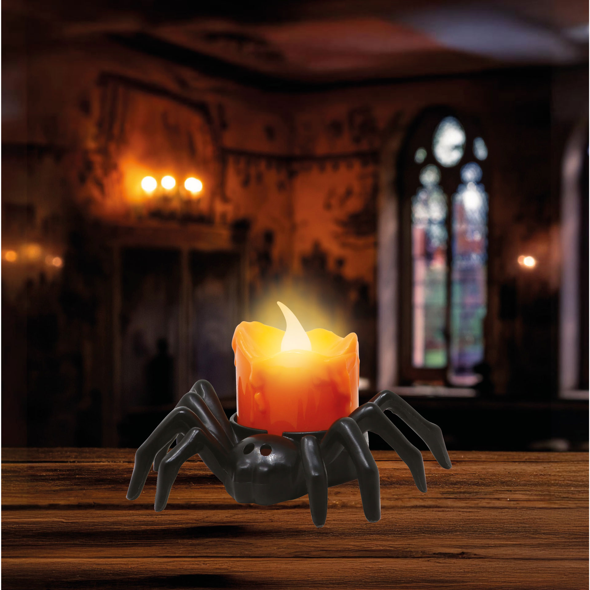 Aranha Vela com Luz 9cm