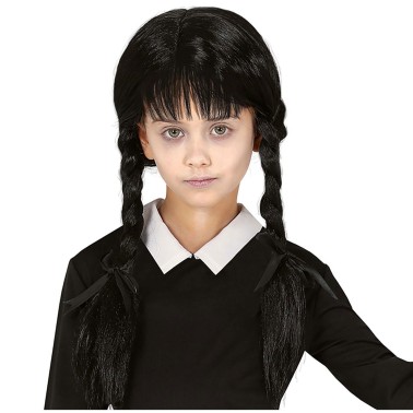 Peruca Tranas Wednesday Infantil
