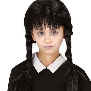Peruca Tranas Wednesday Infantil