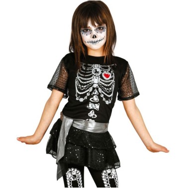 Fato Fashion Skeleton Menina Fato Fashion Skeleton Menina