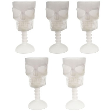 Copo Caveira Glow Brilha Escuro PACK 5 UNID.