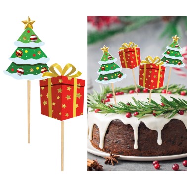 Topo Bolo Natal 12 Unid