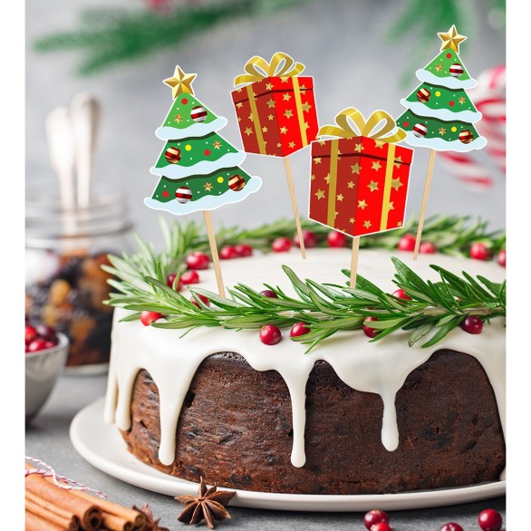 Topo Bolo Natal 12 Unid