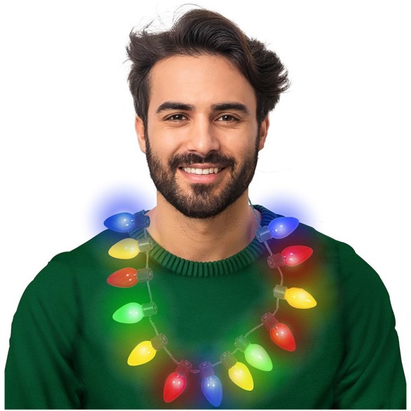 Colar Natal Lâmpadas Coloridas
