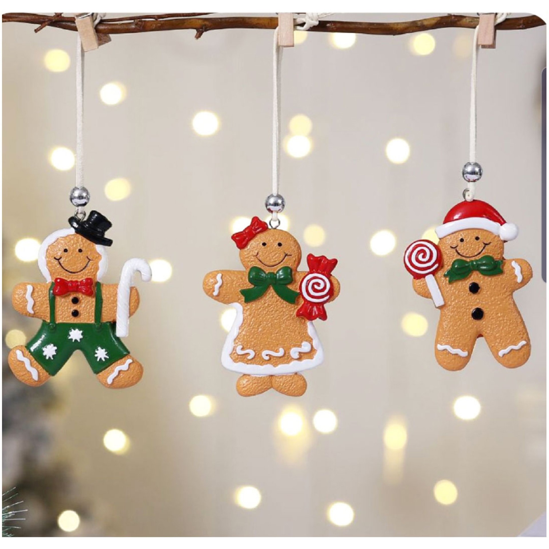 Pendente Natal Gingerbread Sortido