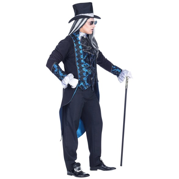 Fato Vampiro Vitoriano Azul