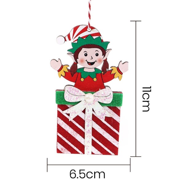 Pendente Natal Duende no Presente Sortido