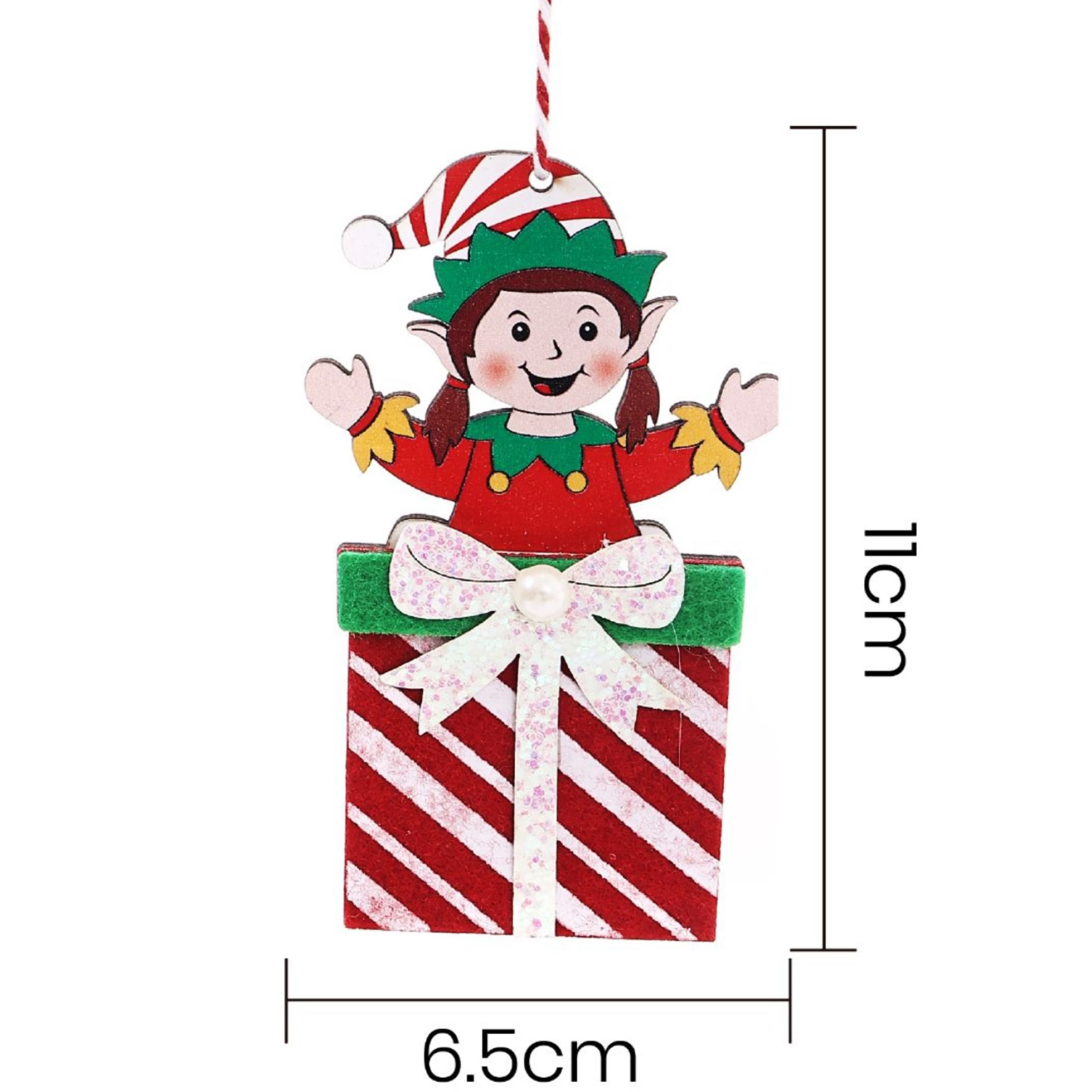 Pendente Natal Duende no Presente Sortido
