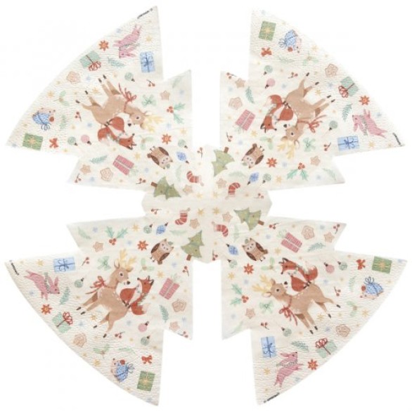 Guardanapos Winter Woodland Natal 16 Unid