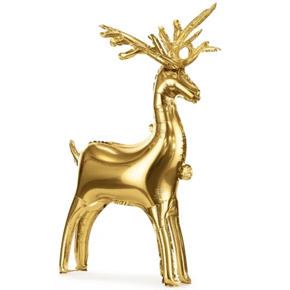 Balão Rena Dourada Foil