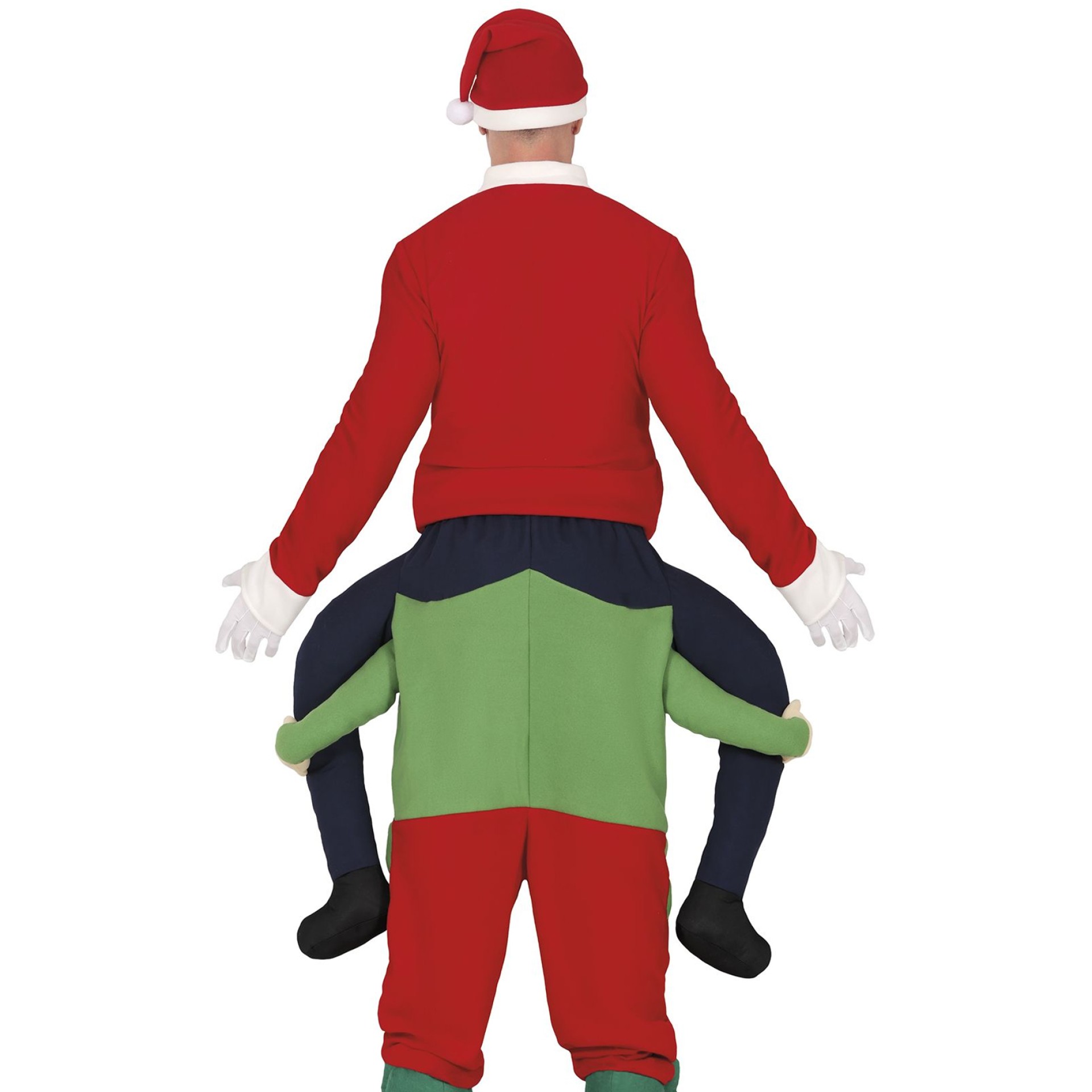 Fato Pai Natal Às Costas Duende Ilusão