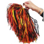 Pom Pom Preto Laranja Amarelo Unid.