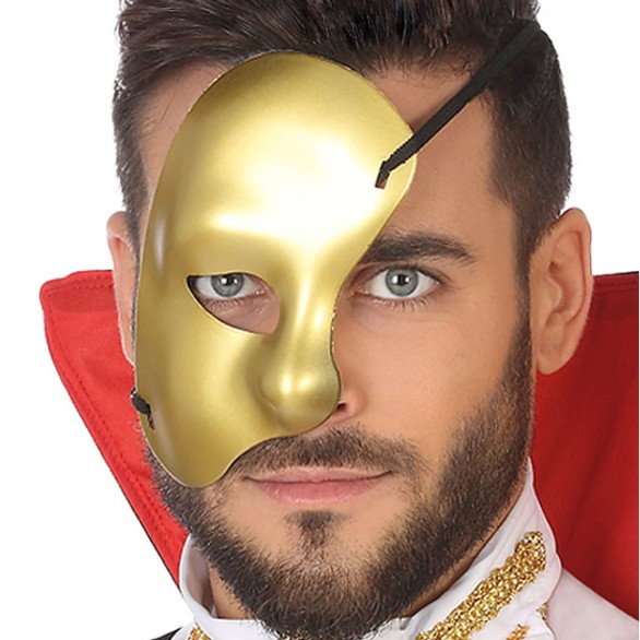 Mascara Fantasma da Opera Dourada