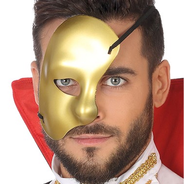 Mascara Fantasma da Opera Dourada