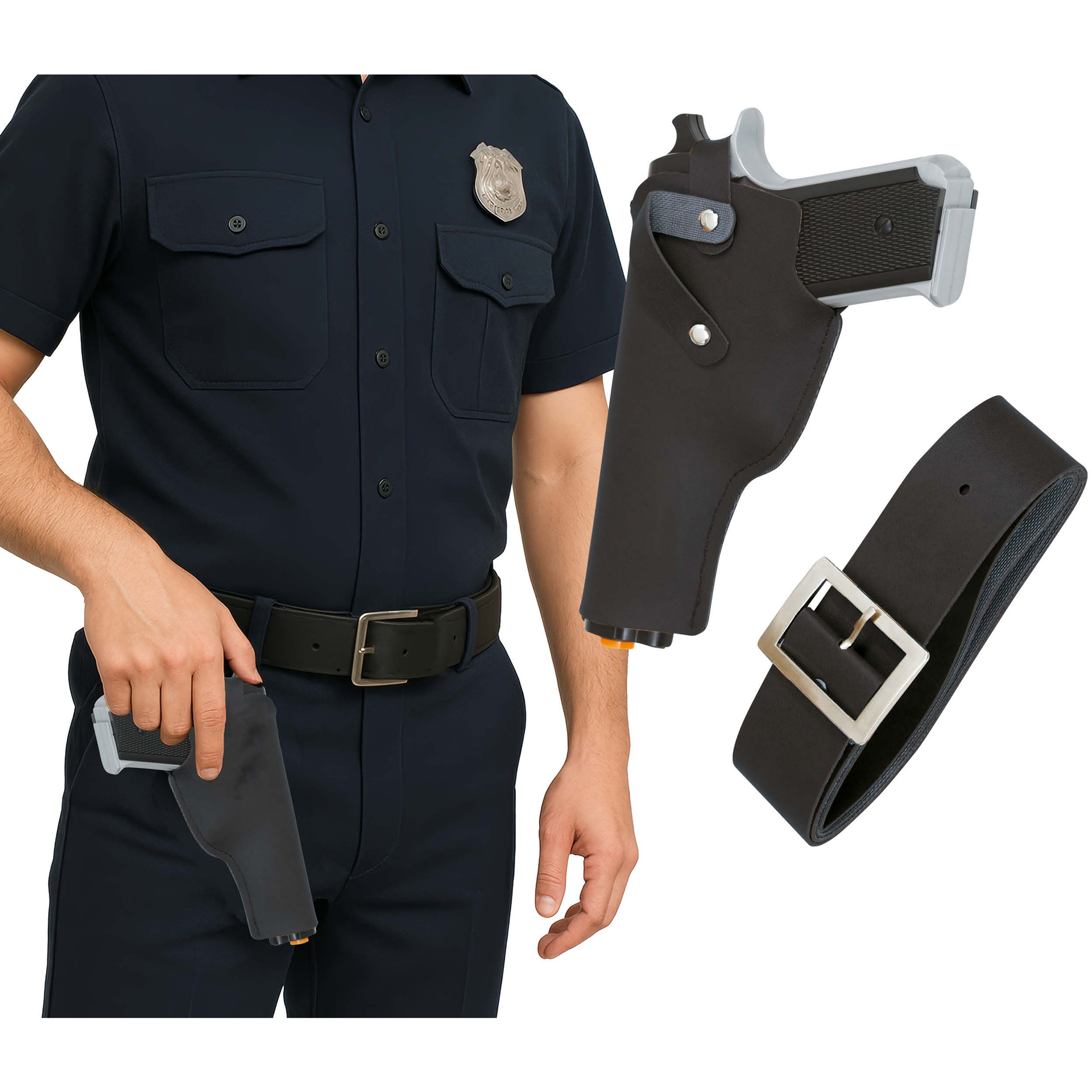 Pistola com Coldre e Cinto Polícia