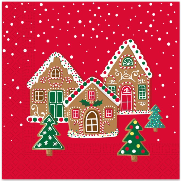 Guardanapos Casinhas de Gengibre 20Unid