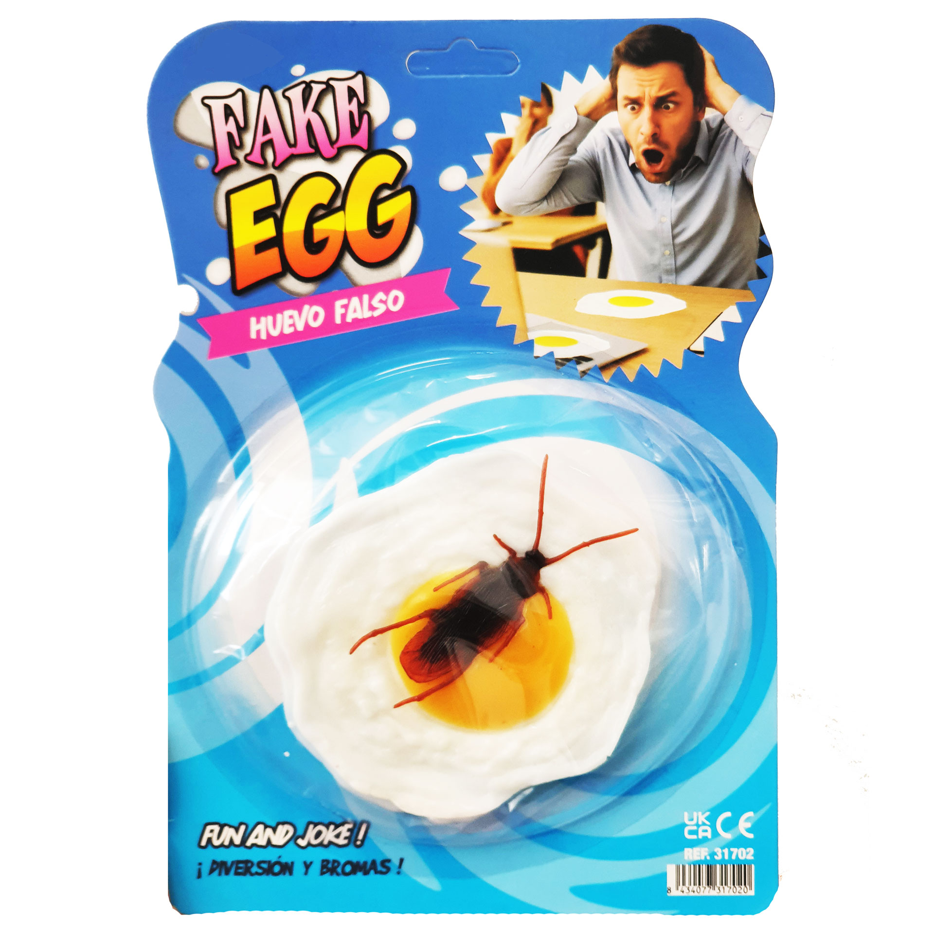 Ovo Estrelado falso com Barata