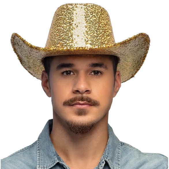 Chapéu Rodeo Dourado Glamour
