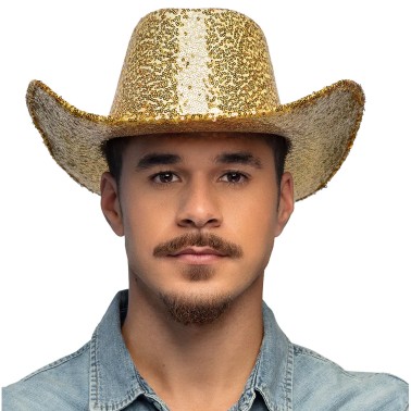 Chap�u Rodeo Dourado Glamour