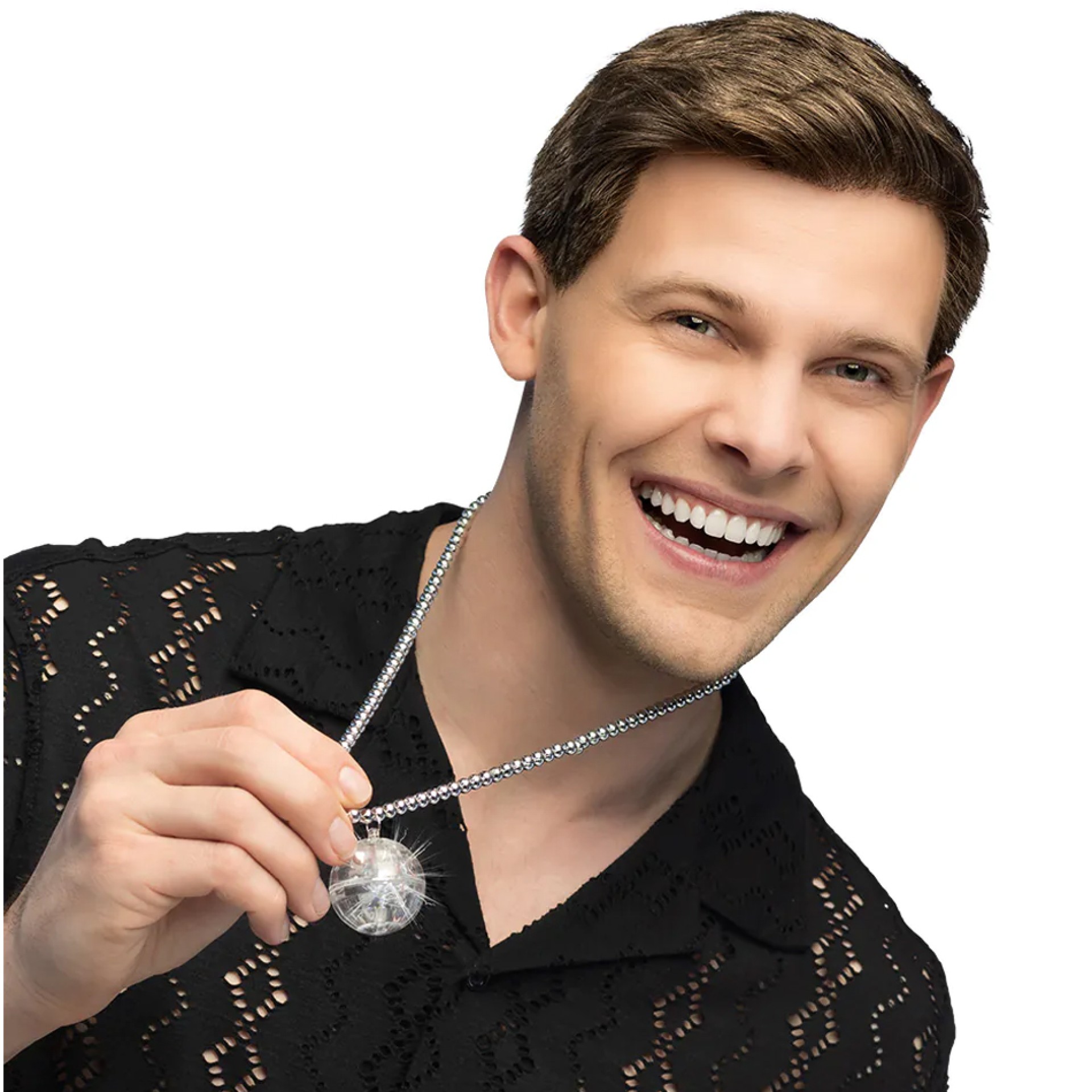 Colar Bola Espelhos LED