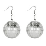 Brincos Bola Espelhos Luz LED