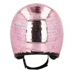 Capacete Disco Bola de Espelhos Rosa
