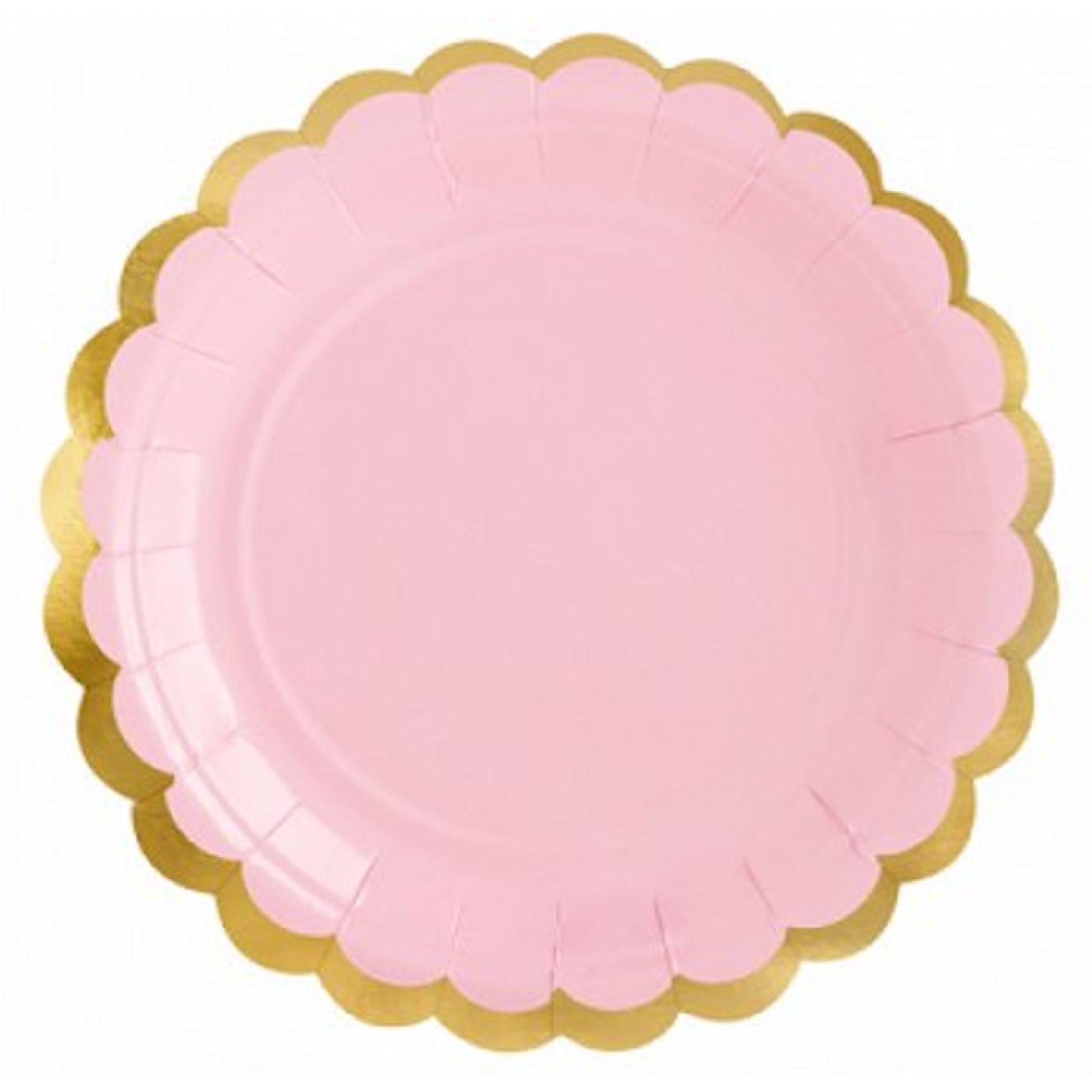 Pratos Rosa Ouro 6 Unid