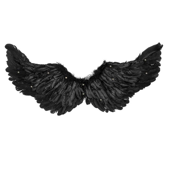 Asas Anjo Pretas com Luz
