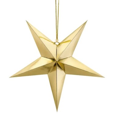 Estrela Dourada Natal 45cm