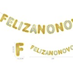 Grinalda Feliz Ano Novo Dourada