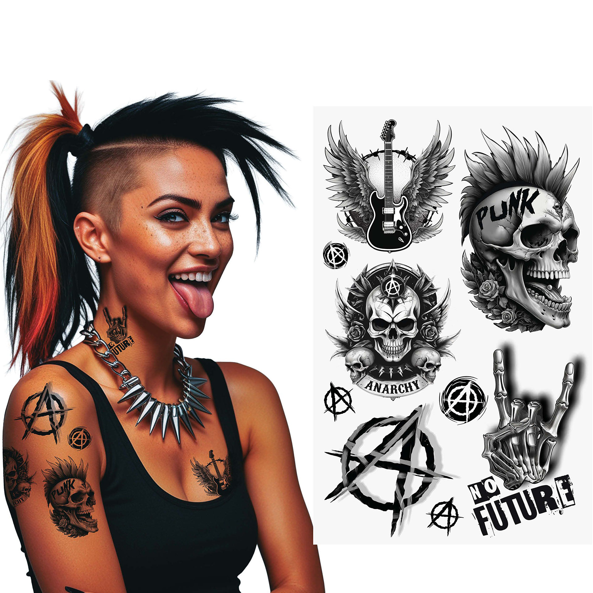 Tatuagens Punk Skull