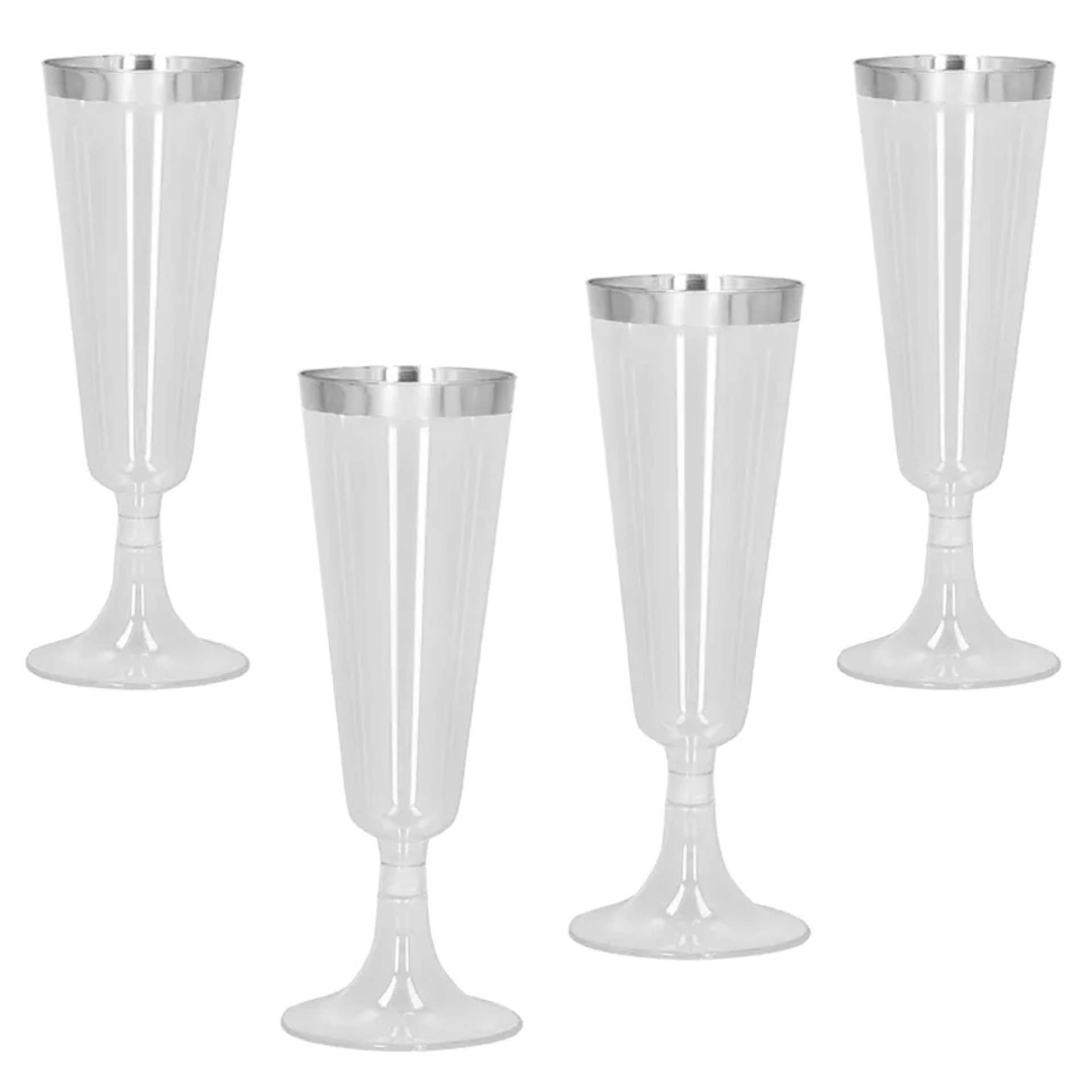 Copos Flute Ouro Prata 4 Unid