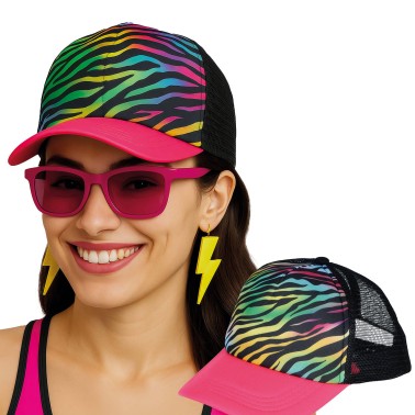 Bon� Colorido Zebra Pop