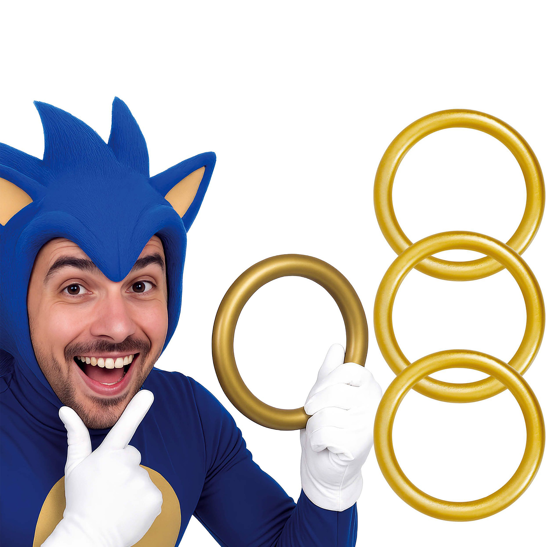 Anéis Sonic Dourados