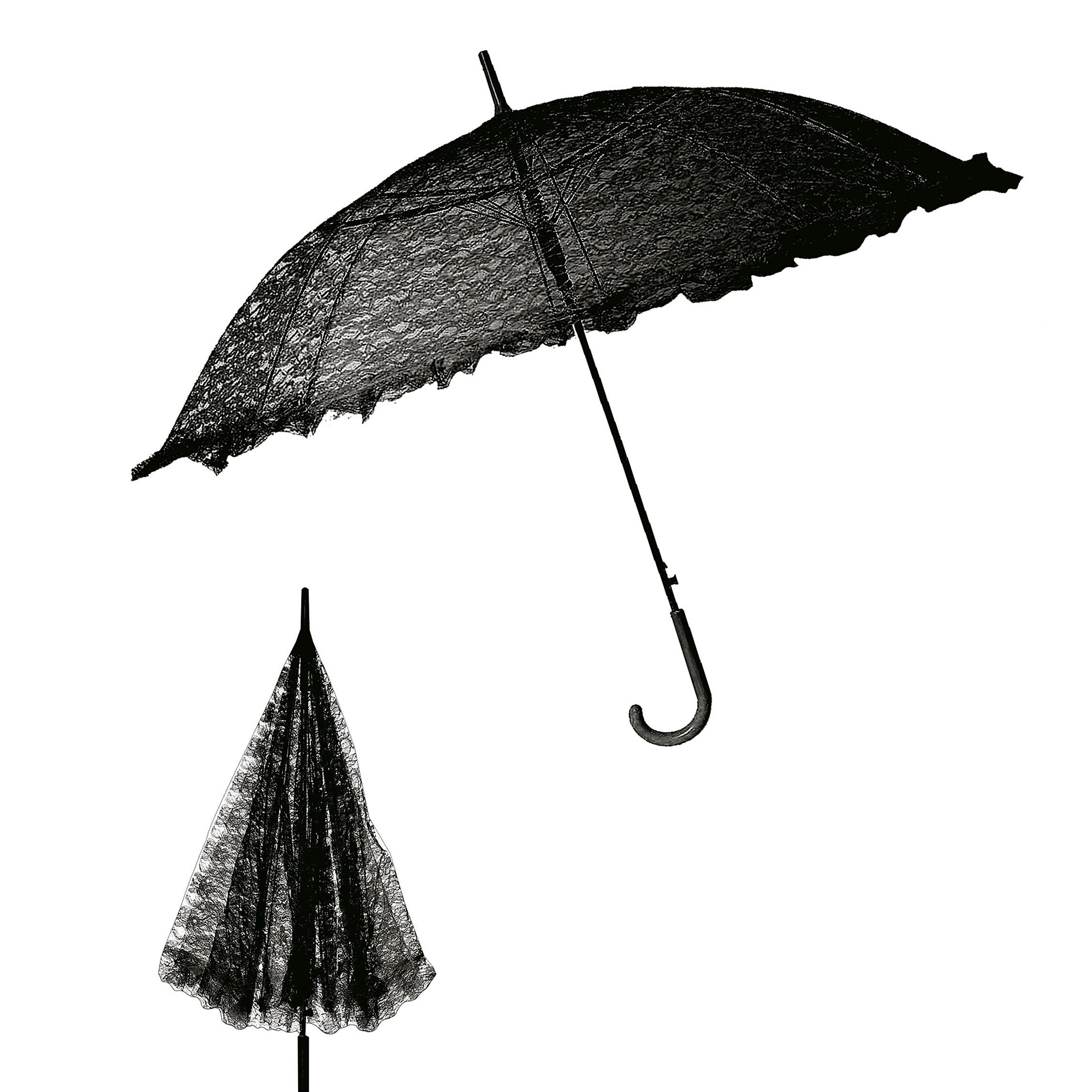 Sombrinha de Renda Negra