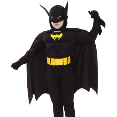 Fato Bat Kid Musculoso Infantil